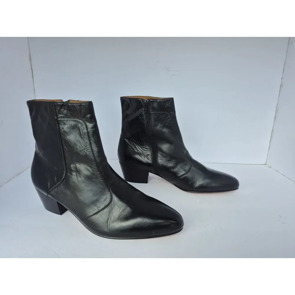 Giorgio Brutini Mens 13 M Calloway Beatle Side Zip Dress Boots Black Leather EUC